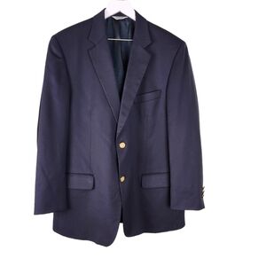 Joseph & Feiss Blazer 100% Worsted Wool Navy Blue, sz 42 R